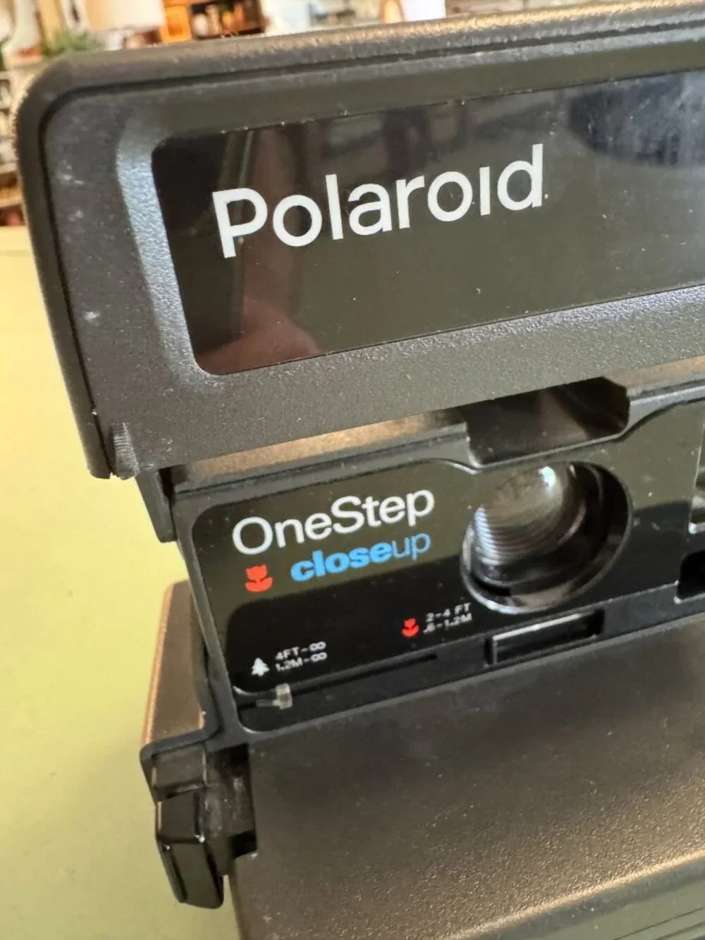 Polaroid OneStep Closeup 600 Instant Film Camera Black Strap Attached Vintage